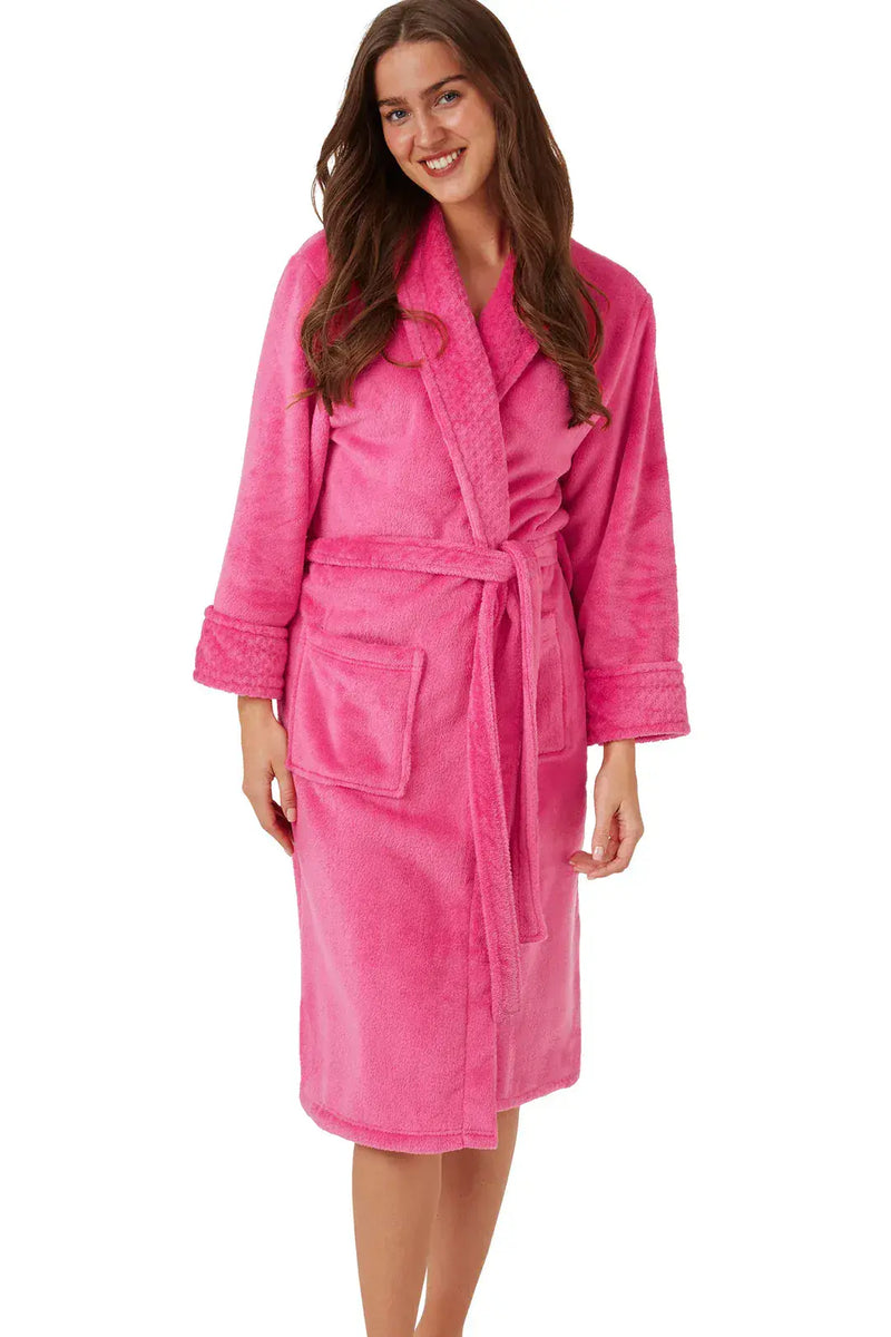Marsylka  Shimmer Fleece Robe | Pink IN42645