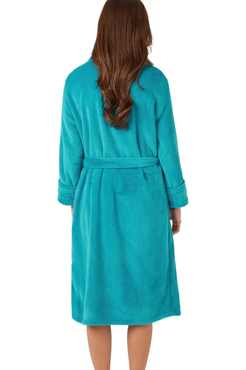 Marsylka  Shimmer Fleece Robe | Teal IN42645