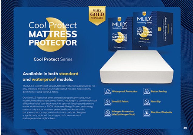MLILY Cool Protect Mattress Protector Waterproof  | White