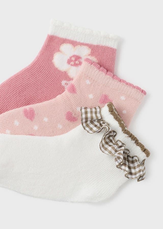 Mayoral 3 Socks Set Blush 10400