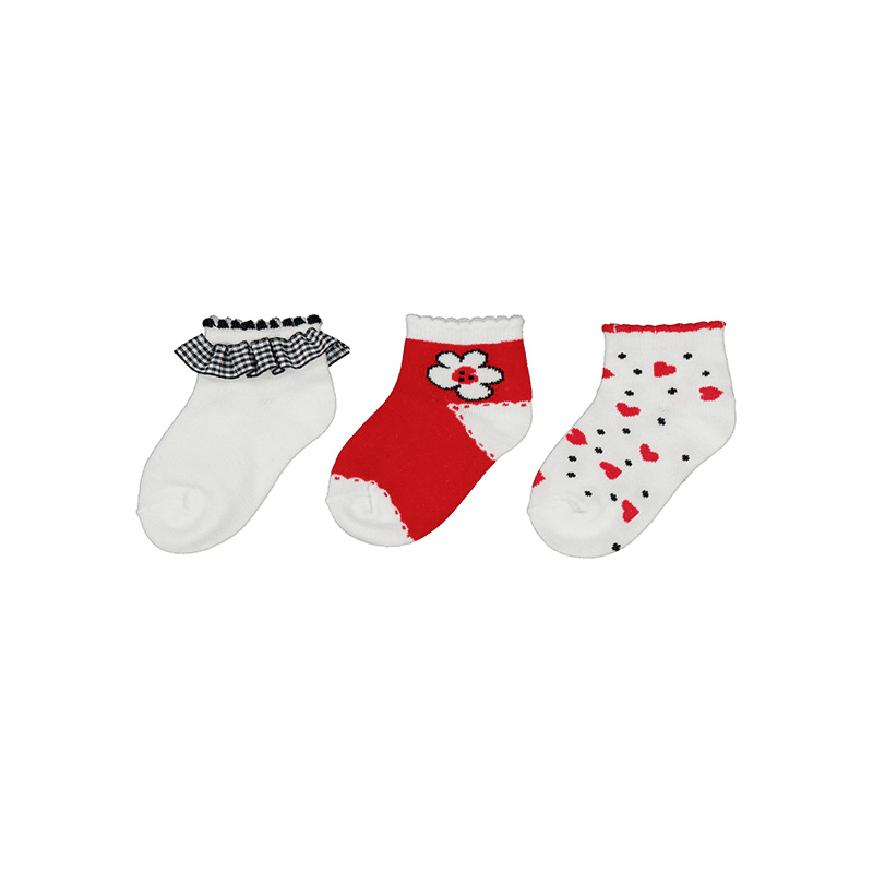 Mayoral 3 Socks Set Red 10400