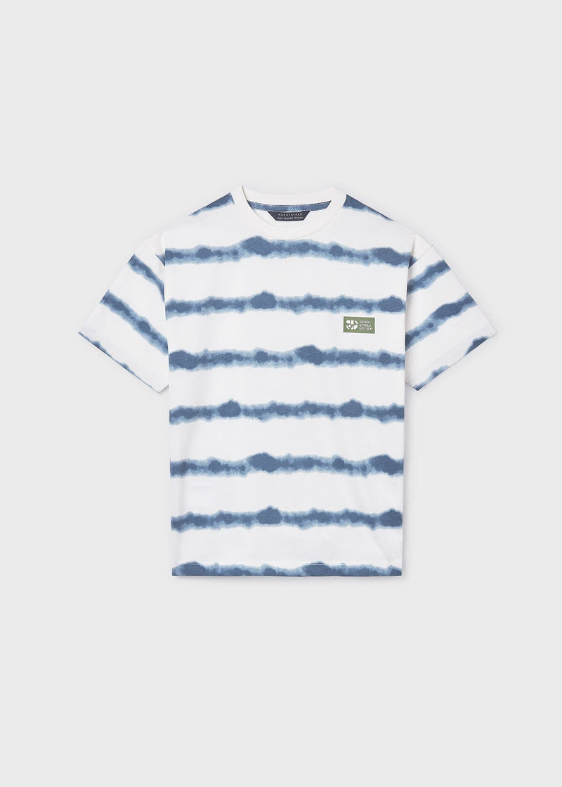 Mayoral Boy Print SS Tee | Cream /blue 6039 /SS26