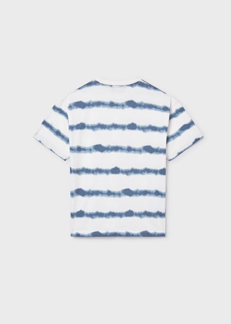 Mayoral Boy Print SS Tee | Cream /blue 6039 /SS26