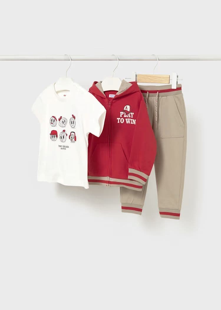 Mayoral Boys 3 Pieces Set | Tomato 1831 /SS26