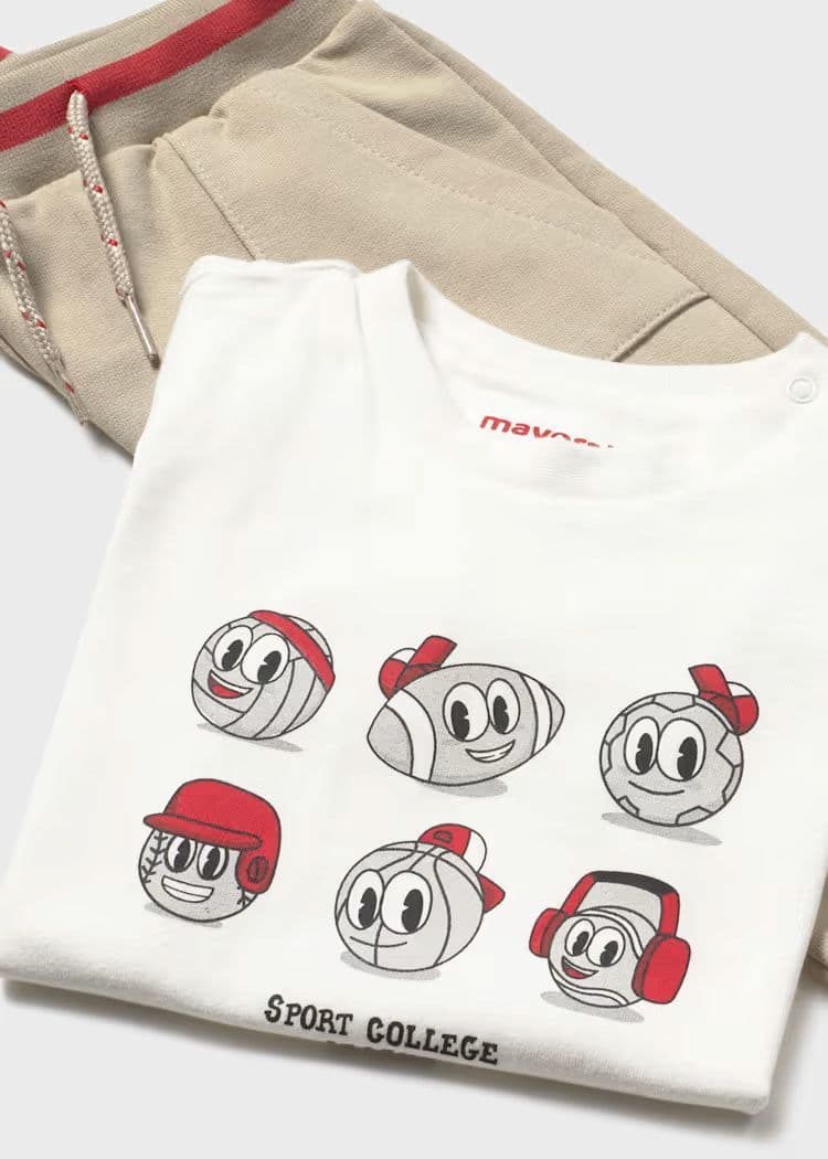 Mayoral Boys 3 Pieces Set | Tomato 1831 /SS26