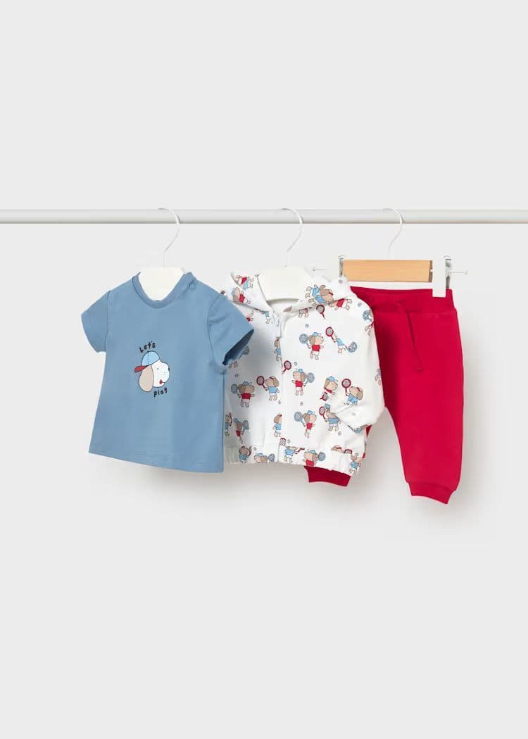 Mayoral  Boys 3 Pieces Tracksuit | Red 1893/SS26
