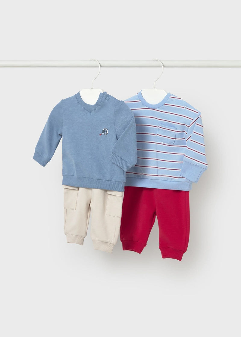 Mayoral Boys 4 Pieces Knit Set | Red 1628/SS26