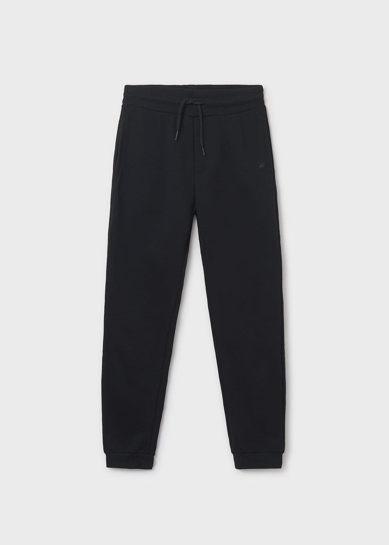 Mayoral Boys Basic Cuff Fleece Trousers | Black 705 AW