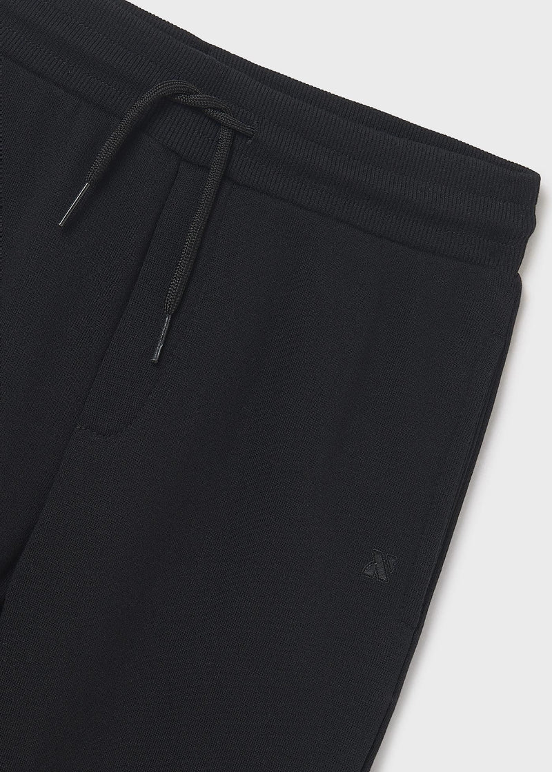 Mayoral Boys Basic Cuff Fleece Trousers | Black 705 AW
