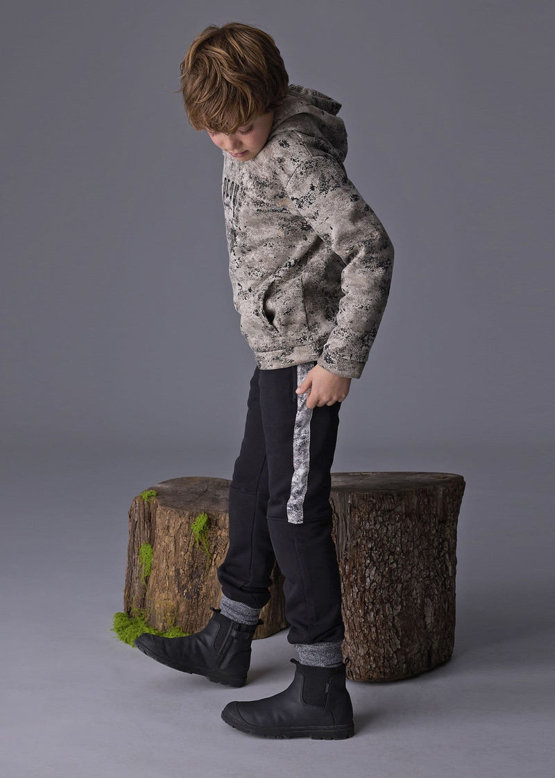 Mayoral Boys Contrast Jogger | Black  7565 AW