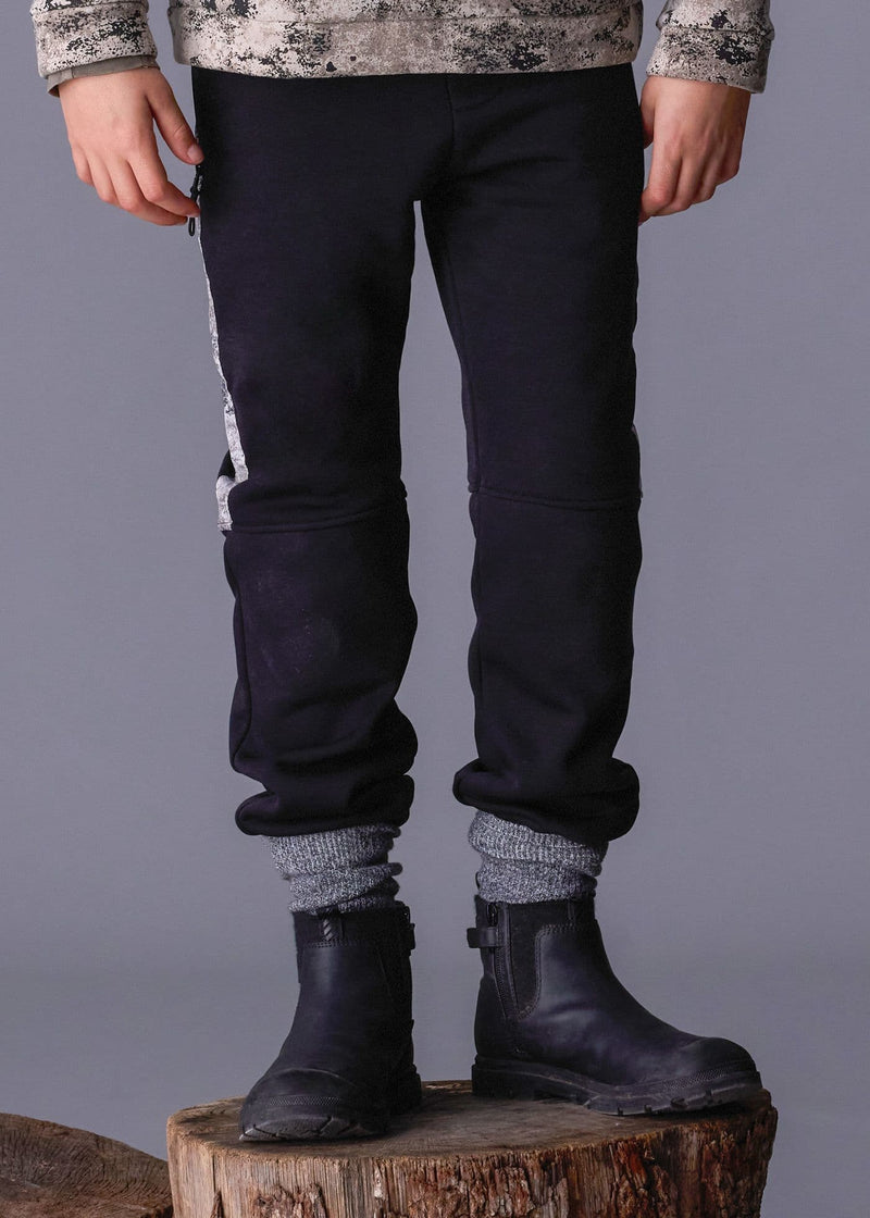 Mayoral Boys Contrast Jogger | Black  7565 AW
