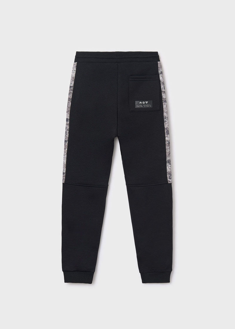 Mayoral Boys Contrast Jogger | Black  7565 AW