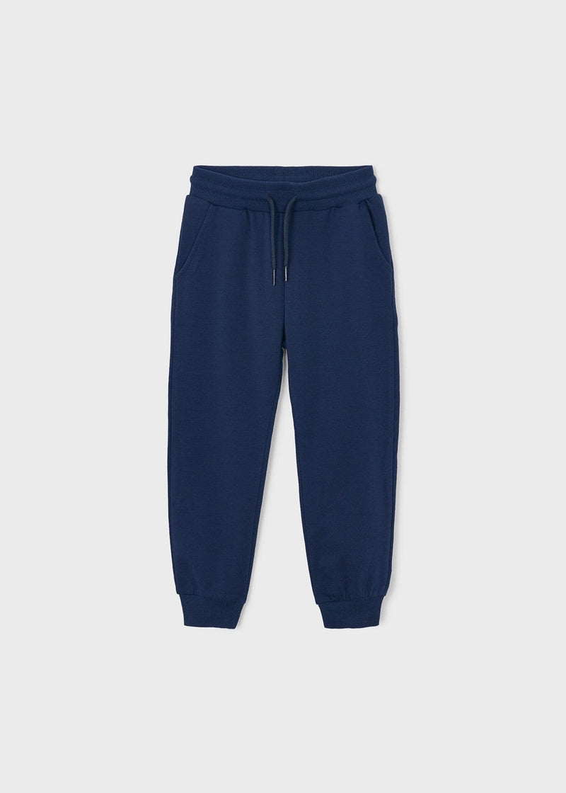 Mayoral  Boys Cuff Fleece Trousers | Navy 742/SS26