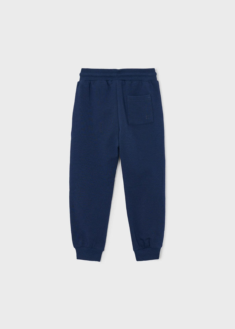 Mayoral  Boys Cuff Fleece Trousers | Navy 742/SS26