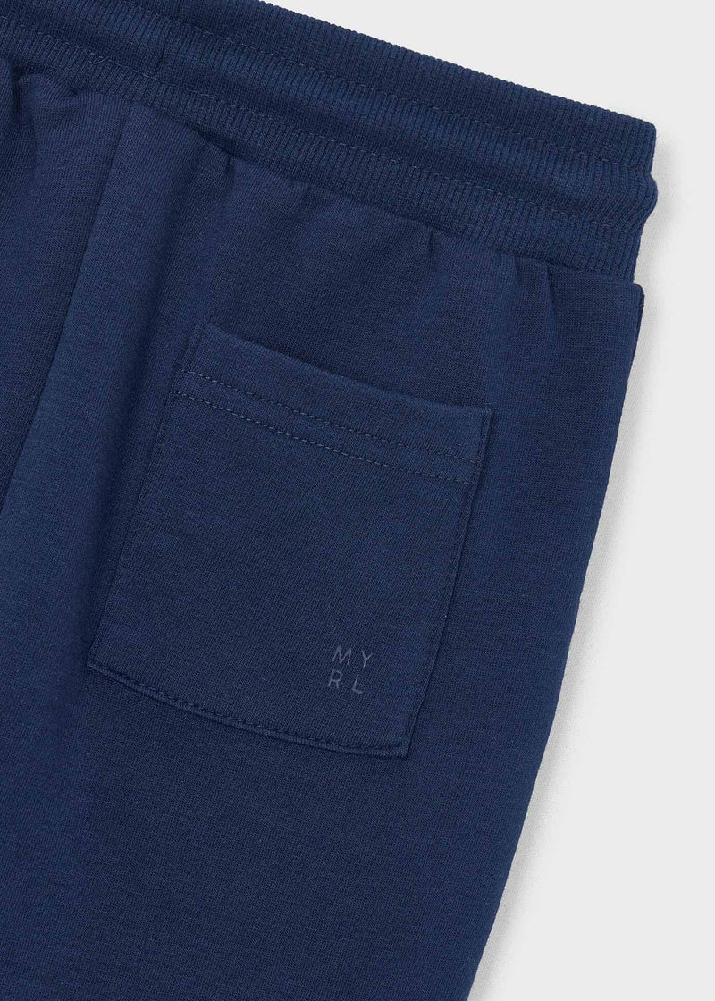 Mayoral  Boys Cuff Fleece Trousers | Navy 742/SS26