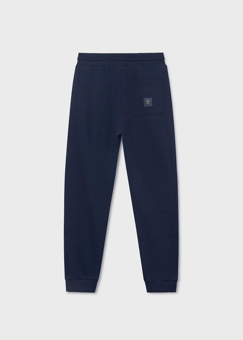Mayoral Boys Cuff Fleece Trousers | Navy 744/SS26