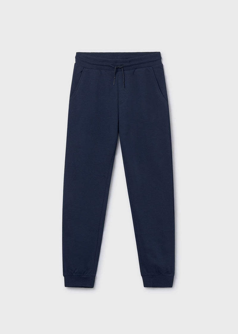 Mayoral Boys Cuff Fleece Trousers | Navy 744/SS26