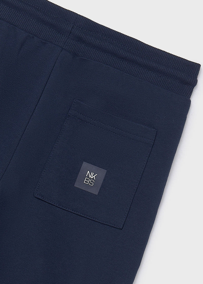 Mayoral Boys Cuff Fleece Trousers | Navy 744/SS26