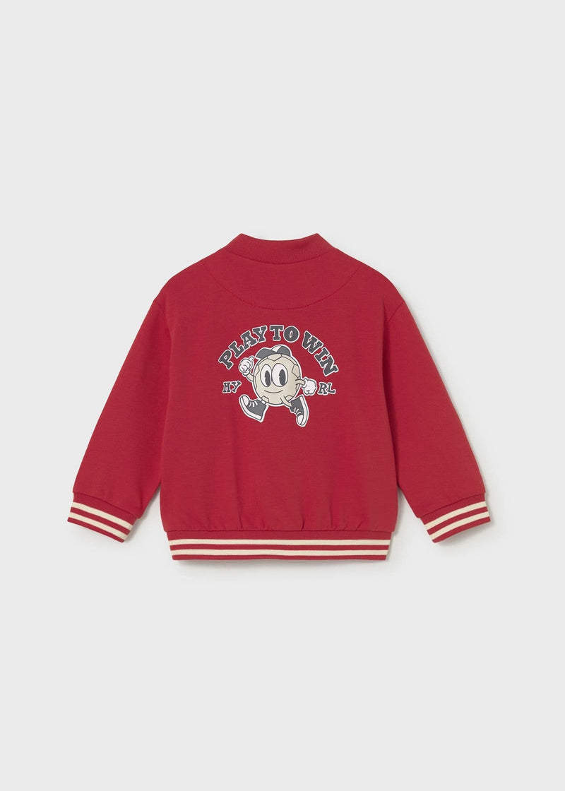 Mayoral Boys Fleece Pullover | Tomato 1406/SS26