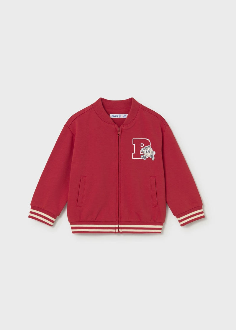 Mayoral Boys Fleece Pullover | Tomato 1406/SS26