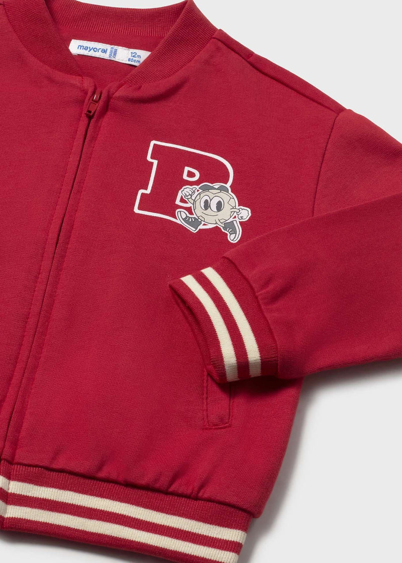 Mayoral Boys Fleece Pullover | Tomato 1406/SS26