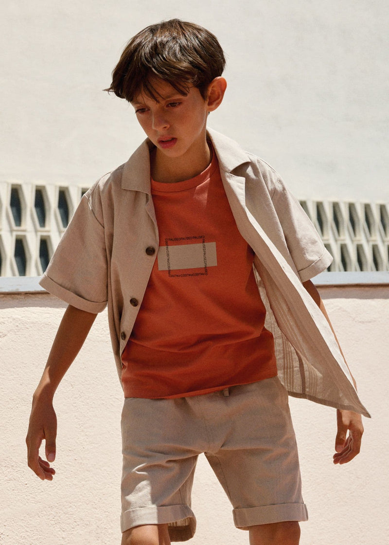 Mayoral Boys Formal T-Shirt | Copper 6028/SS26