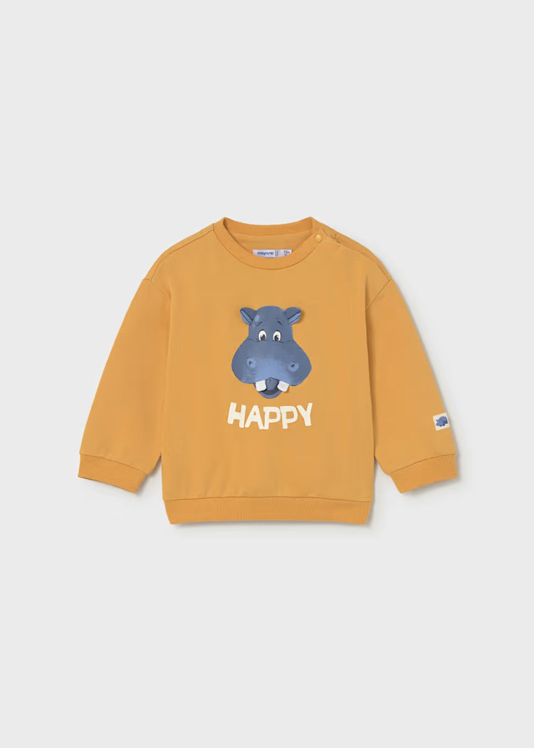 Mayoral Boys Interactive loose fit sweatshirt | Peach 1402/SS26