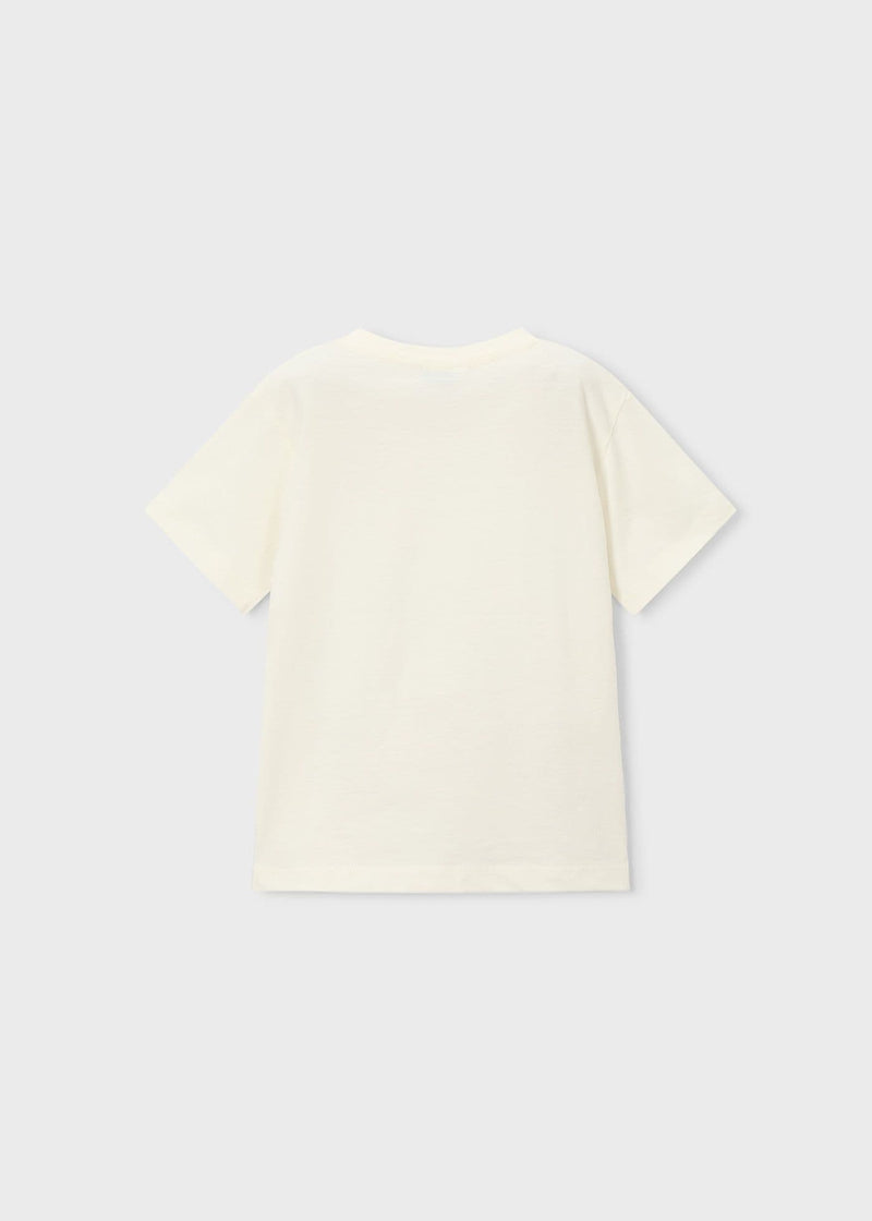 Mayoral Boys Lenticular  S/S T-Shirt | Cream 3065/SS26