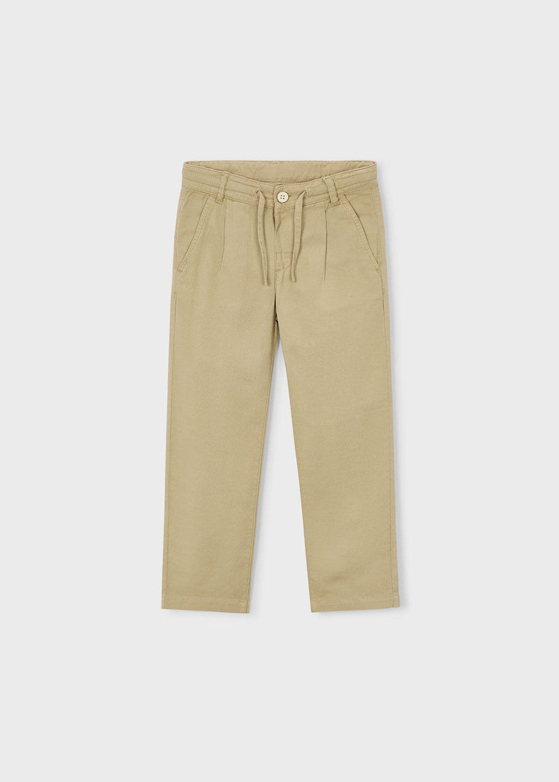 Mayoral Boys Linen Pants | Mocha 3576/SS26