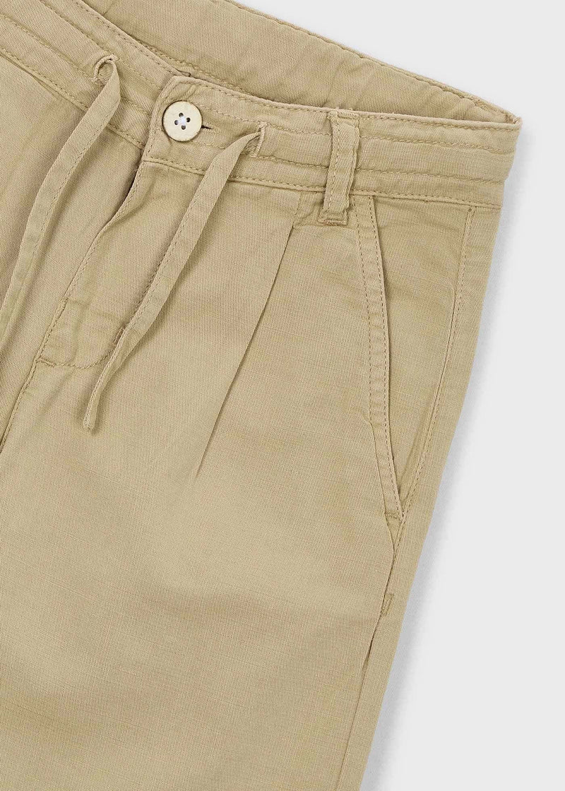 Mayoral Boys Linen Pants | Mocha 3576/SS26