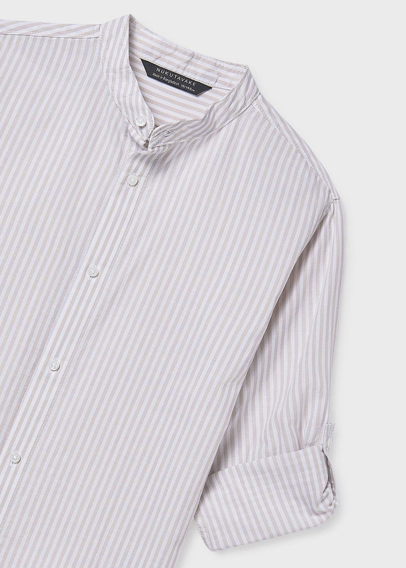 Mayoral  Boys Mao Collar Shirt | Stone 6176/SS26