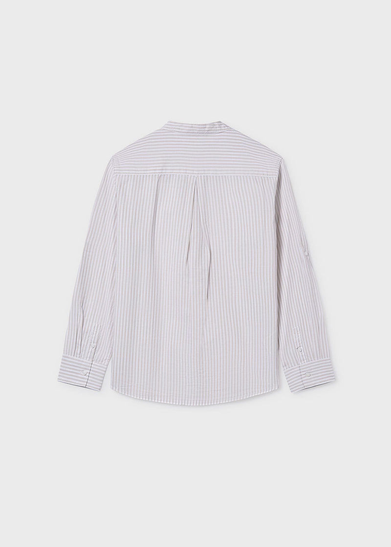Mayoral  Boys Mao Collar Shirt | Stone 6176/SS26