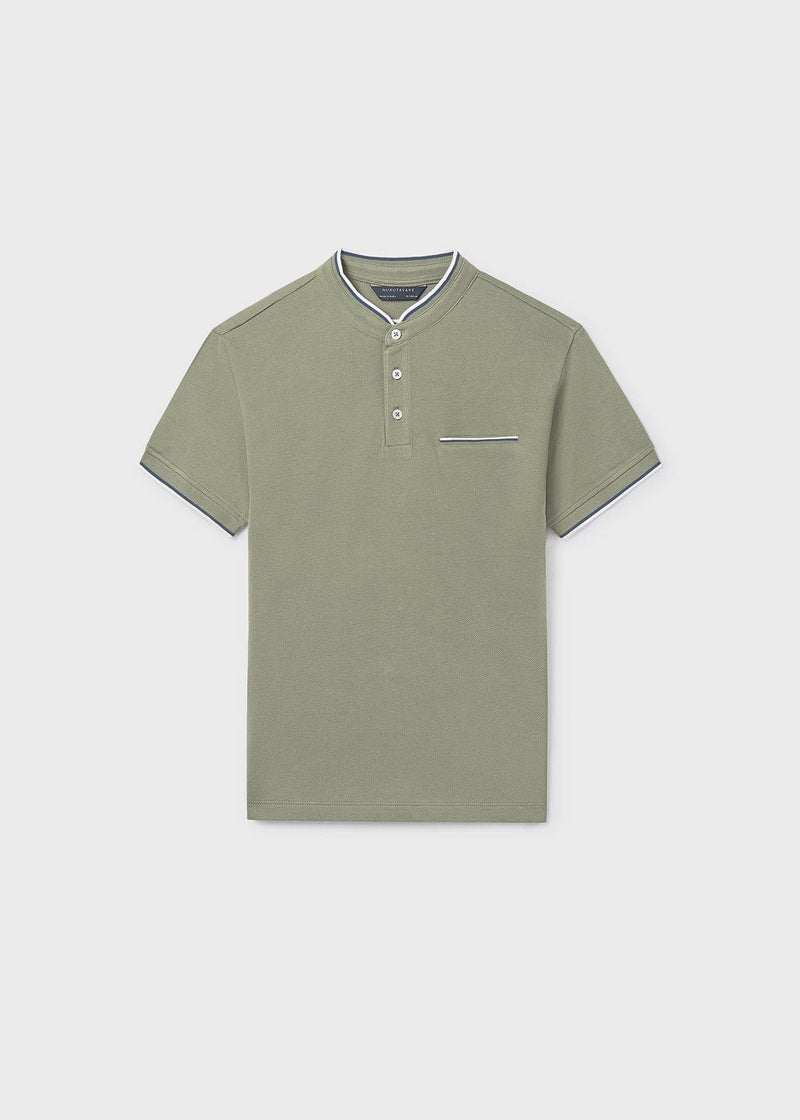 Mayoral Boys Mao Polo Neck Top| Lichen 6163/SS26