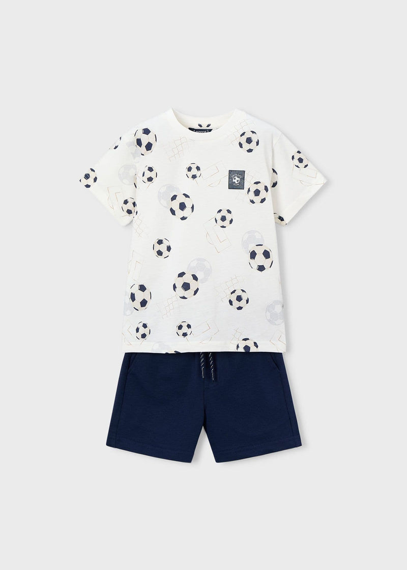 Mayoral Boys Print Knit Set | Navy 3607/SS26