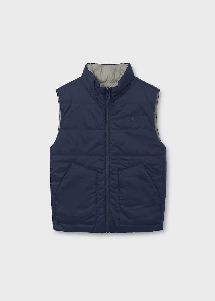 Mayoral Boys Reversible Vest | Navy 6358/SS26