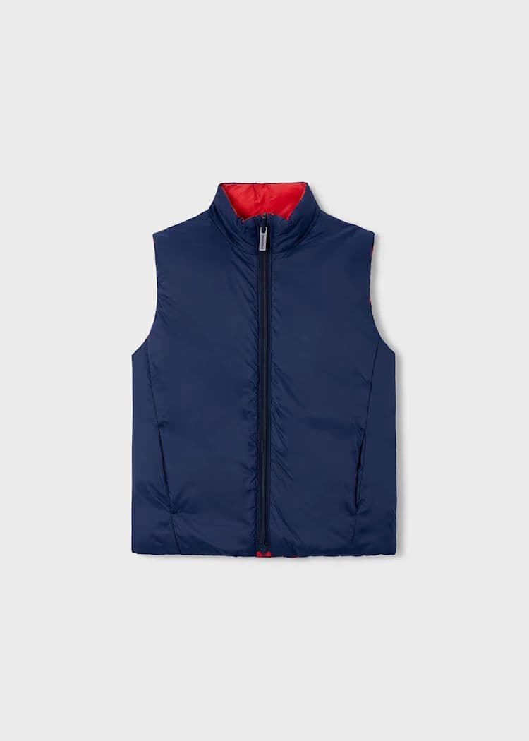 Mayoral Boys Reversible Vest | Tomato 3380/ SS26