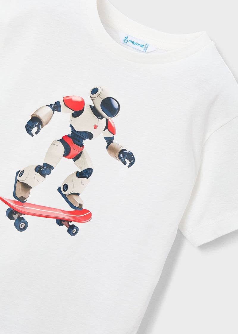 Mayoral Boys Robot Knit Set | Tomato 3604/SS26