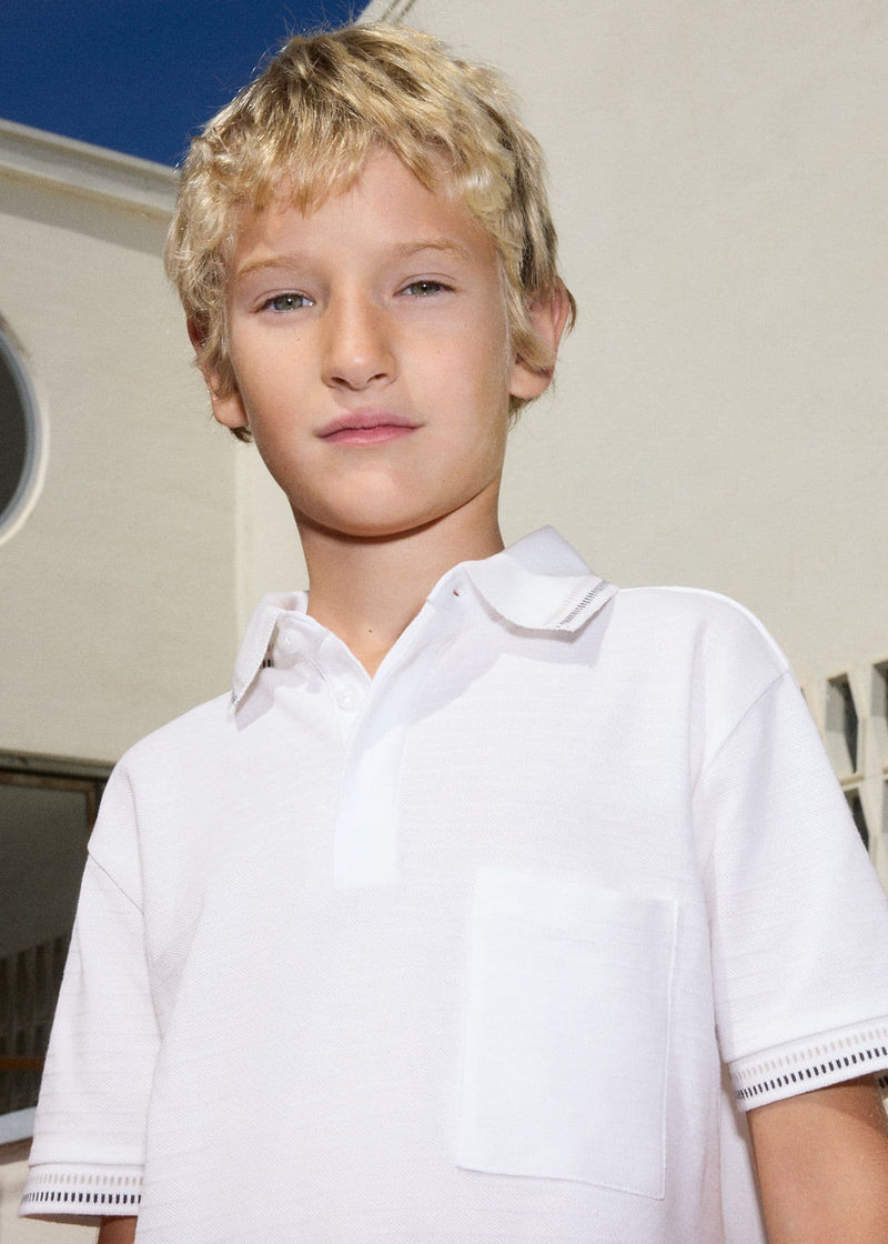 Mayoral Boys S/S Polo | Cream  6164/SS26