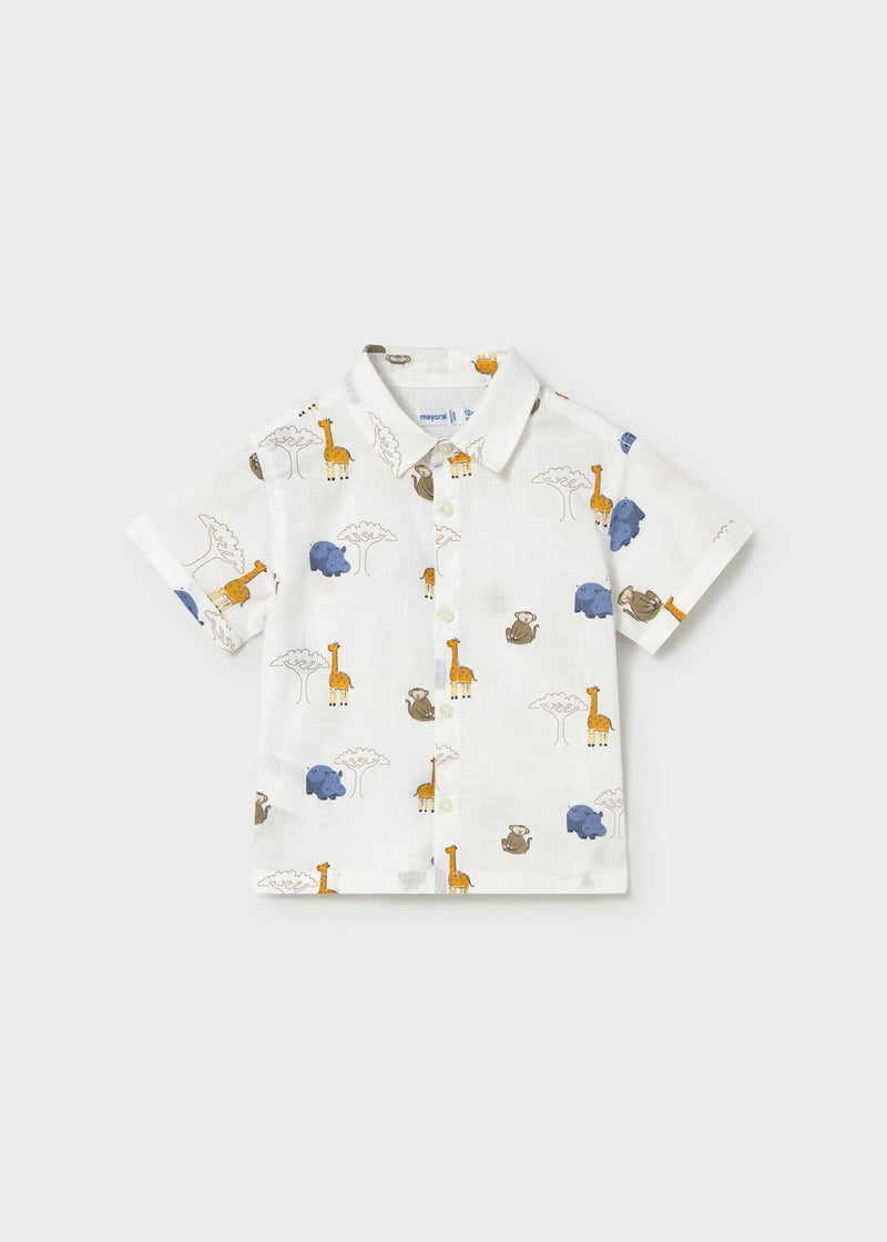 Mayoral Boys S/S Shirt | White 1114/SS26