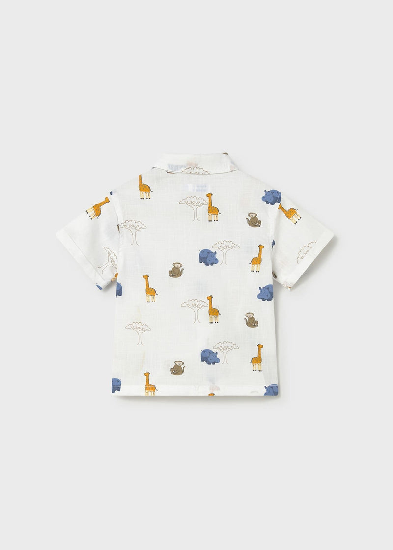 Mayoral Boys S/S Shirt | White 1114/SS26