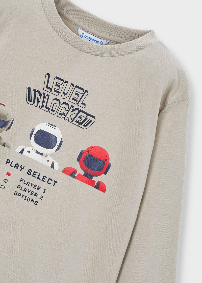 Mayoral Boys Shirt Robots | Stone 3084/SS26