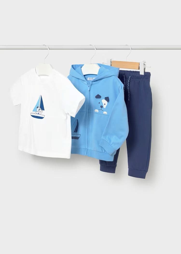 Mayoral Boys Track Suit with Shirt | Sky Blue 1833/SS26