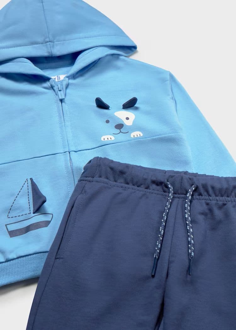 Mayoral Boys Track Suit with Shirt | Sky Blue 1833/SS26