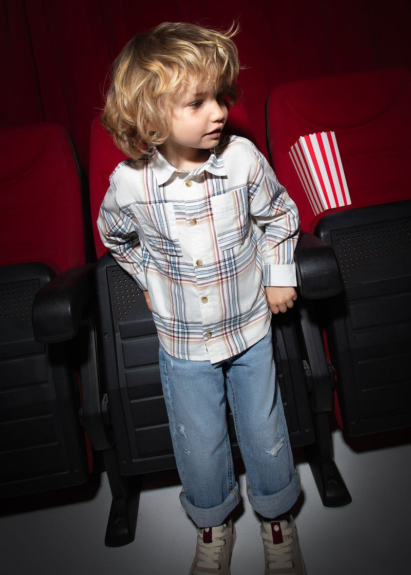 Mayoral  Boys Wide Fit Denim  Pants | Medium Blue 4565 AW