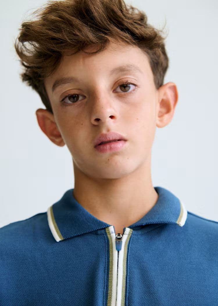 Mayoral Boys  Zip Polo | Ocean 6166/SS26