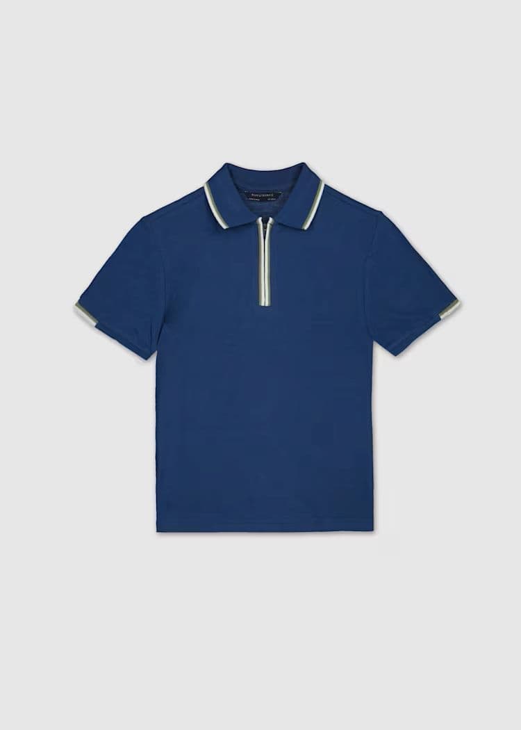 Mayoral Boys  Zip Polo | Ocean 6166/SS26