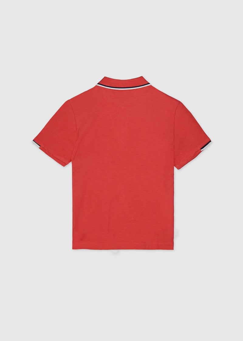 Mayoral Boys  Zip Polo | Tomato 6166/SS26