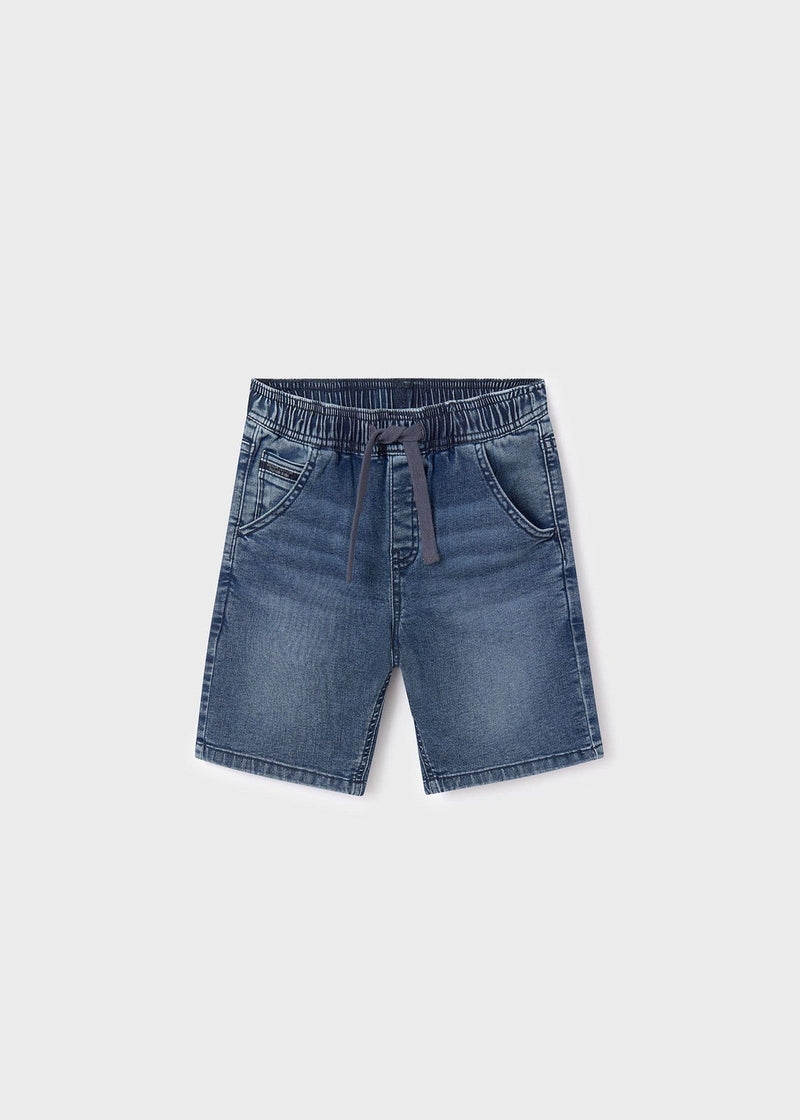 Mayoral  Denim Jogger Shorts | Medium Blue 6282