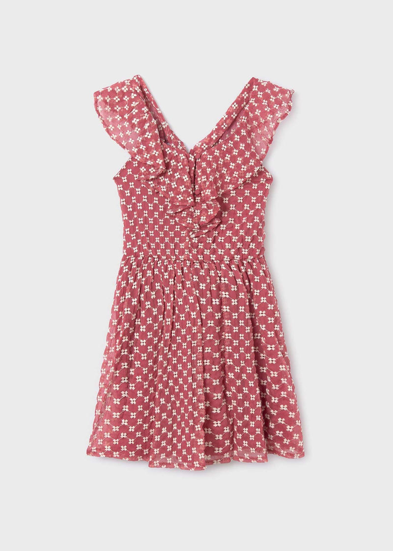Mayoral Embroidery Dress  | Blush 6960