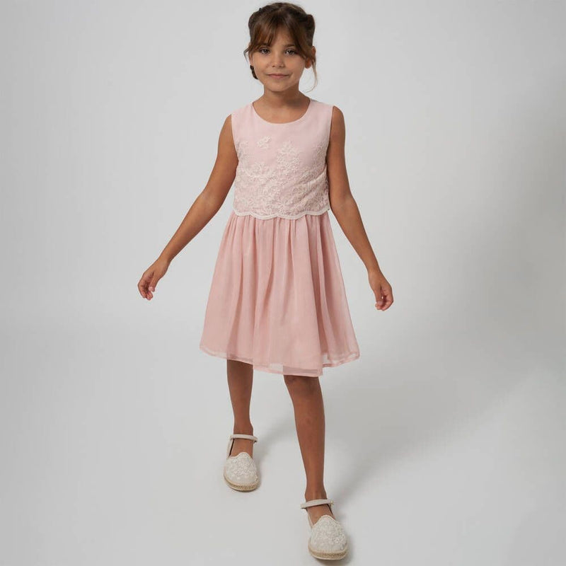 Mayoral Embroidery Dress  | Rose 6944
